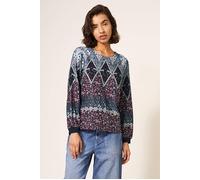 White Stuff Mila Top Navy Multi Taglia: 8 | Magliette intime Outlet | Donna | Blu