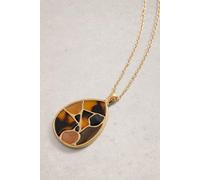 White Stuff Mosaic Tile Drop Necklace Brown Multi Taglia: OS | Collane Outlet | Donna | Marrone