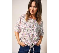 White Stuff Tie Hem Top Natural Printed Taglia: 16 REGULAR | Magliette intime Outlet | Donna