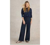 White Stuff Una Tweedy Wide Leg Trouser Navy Multi Taglia: 10/R | Pantaloni a zampa di elefante Outlet | Donna | Blu