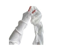 (White) Sun Blocking Arm Sleeves Fingerless Ice Silk Cooling Arm Sleeves for Women Outdoor Activity Summer Essential Gear White