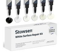 White Surface Repair Kit - Fix Chips & Defects in Minutes | Restore Tiles Bathroom Fixtures and Countertops With Ease | For Porcelain Fiberglass Corian Acrylic Ceramic and Enameled Surfaces
