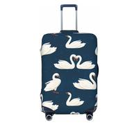 White Swam - Coperture elastiche per bagagli da viaggio, 45-81 cm, Nero , x-large