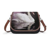 White Swan - Borsa a tracolla da donna, in pelle, con tracolla regolabile, rimovibile, borse a mani libere