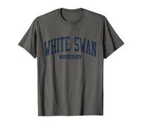 White Swan Washington WA College University Style Blu Maglietta