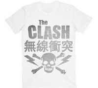 White The Clash Skull & Crossbones autorizzato Uomo maglietta