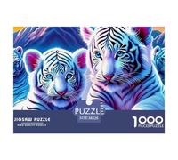 White Tiger 1000 Pezzi Puzzle Classici Animali Divertenti Per Uomo E Donna Difficoltà Sfida Per Adulti E Bambini Da 14 Anni E Più Decorazione Domestica Regalo Giocattolo Colorato Per La Famiglia 38x