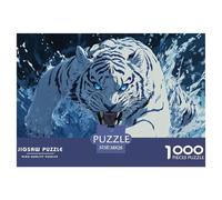 White Tiger 1000 Piece Anime Jigsaw Puzzle For Adults Family Challenge Toys Stress Relief Puzzle Exercise The Memory of The Brain for Adults And Kids, Age 12 Years Up 38x26cm/1000pcs