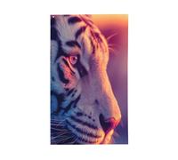 White Tiger - Bandiere minimaliste per la casa da cortile, 0,9 x 1,5 m, con occhielli, decorazioni per interni ed esterni, feste e casa