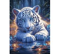 White Tiger Cub in A Magical Forest Puzzle 1000 Pezzi Difficili Per Adulti Wildlife Pet Cute Cartone Opaco Anti Riflesso Tema Astratto Per Passatempo Impegnativo Con Poster Incluso Migliore Vendita 10