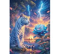 White Tiger Cub in A Magical Forest Puzzle 500 Pezzi Difficili Per Adulti Wildlife Pet Cartone Opaco Anti Riflesso Tema Astratto Per Passatempo Impegnativo Con Poster Incluso Migliore Vendita 500 PCS