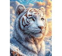 White Tiger Cub in A Magical Glow Puzzle 300 Pezzi Difficili Per Adulti Scenery Science Fiction Cartone Opaco Anti Riflesso Tema Astratto Per Passatempo Impegnativo Con Poster Incluso Migliore Vendit