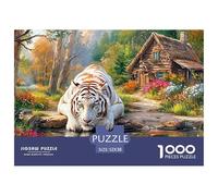 White Tiger in ForestAwe-Inspiring Jigsaw Puzzles for Adults A 1000-Piece (Advanced) Saga of Impossible, Hard, And Difficult Challenging Puzzle Games for Women & Men - A Bonding Adventure for Adults