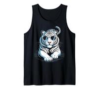 White Tiger Occhiali da sole Cool Retro Elegante Big Cat Wild Life Canotta