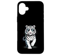 White Tiger Occhiali da sole Cool Retro Elegante Big Cat Wild Life Custodia per iPhone 16 Plus