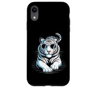 White Tiger Occhiali da sole Cool Retro Elegante Big Cat Wild Life Custodia per iPhone XR