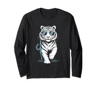 White Tiger Occhiali da sole Cool Retro Elegante Big Cat Wild Life Maglia a Manica