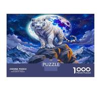 White Tiger Puzzle 1000 Pezzi Per Adulti, Puzzle 1000 Pezzi Mountain Sfida Impossibile Giochi Educativi Giochi Per La Decorazione Della Casa 38x26cm/1000pcs