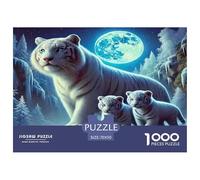 White Tiger Puzzle Da 1000 Pezzi Per Bambini Curiosi:Absolutely Stunning Scopri Mondi Nuovi E Esercita La Memoria!