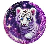 White TigerPuzzle Da 1000 Pezzo Per Adulti Rotondo CuteGioco Puzzle Con Sfida Creativa Impegnativa1000pcs (67.5x67.5cm)