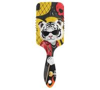 White Tigers Skateboard Doodle Graffiti carino blow dry pennello Progettato massaggio spazzola per capelli fini con manico ergonomico cepillo anti crespo para cabello