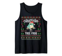 White Tree Frog Christmas Brutto Natale Maglione Rane Canotta