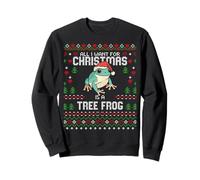 White Tree Frog Christmas Brutto Natale Maglione Rane Felpa