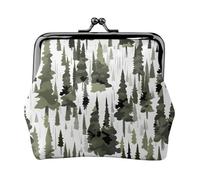 White Trees Camo Pattern Print Vintage Leather Change Purse Elegante Piccolo Portamonete per le Donne Portamonete Portafoglio Mini