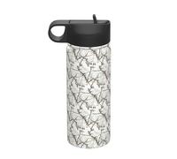 White Trees Camo Printing 510,3 g Bottiglia di Acqua Isolata Metallo Doppia Parete Vuoto Sport Flask per Bevande Fredde