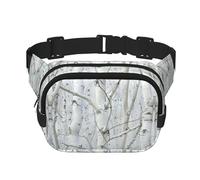 White Trees - Marsupio con stampa mimetica per donne e uomini, con cinghia regolabile, per viaggi, escursionismo, ciclismo
