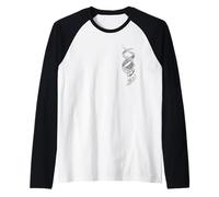 White Twisted Ivy Vines - Stampa Fronte e Retro Maglia con Maniche Raglan