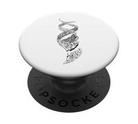 White Twisted Ivy Vines - Stampa fronte e retro PopSockets PopGrip Adesivo
