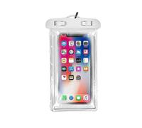 (White) Universal Mobile Phone Transparent Waterproof Bag Three-layer Sealed Drifting