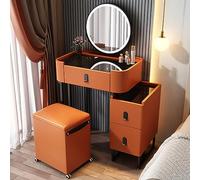White Vanity Desk with Mirror and Adjustable Brightness for Bedroom Dressing Room Ideal for Girls and Women