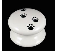 White Vittoriano Credenza Armadio Ceramic Pomelli Porta Nero Zampa Stampe Design