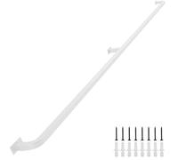 White Wall Iron il - Kit completo di ringhiera di sicurezza per interni ed esterni, barra di supporto per soppalco corridoio (dimensioni: 330 cm)