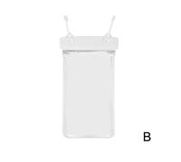(White) Waterproof Phone Pouch Swimming Drifting Dry Bag Waterproof Phone Case