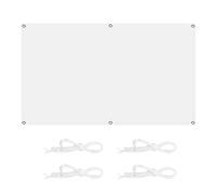 White Waterproof Rectangle Sun Shade Awning 5.5x5.5M with Mounting Ropes 98% UV Block for Outdoor Sun Protection at Garden Yard Party
