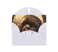 White WHJSHOP pangolin stampa genitoriale stampa biglietto di auguri - High-End carta perlescente double face effetto perla Love Buckle busta di carta perlata