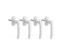 White Window Handle, 4 Pieces Universal Window Handle, Aluminum Window Handle Fits Left And Right