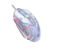(White) Wired mouse luminous game esports mechanical silent computer accessories