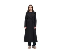 White Wise - Cappotto Lungo Aderente in Misto Lana - - Coats - Donna - Nero - M