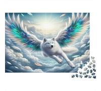 White Wolf And Ice Dragon in Snowy Landscape Puzzle Impossible 1000Pcs Decorazione Per La Casa. Giochi Rilassamento E Intelligence Per Adulti E Ragazzi Da 14 Anni 70x50cm/1000pcs