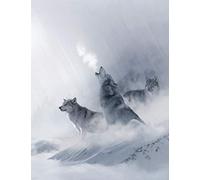 White Wolf Composition Notebook, Unruled Blank Sketch Paper: Creative Artist Drawing Sketchbook