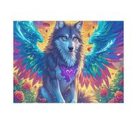 White Wolf Puzzle 500 Pezzi Per Ragazzi Vibrant Fantasy Animals Gioco Educativo Creativo Intelligenza E Manualità Idea Regalo Per Figlio A Compleanno 500 PCS