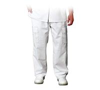White Work Trousers for Professionals in The Medical Field, Washable at up to 95 °C
