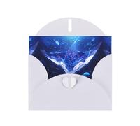 White YYHWHJDE - Biglietto d'auguri con stampa di pesce diavolo che nuota, 15 x 10 cm, design unico e alla moda per varie occasioni