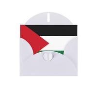 White YYHWHJDE Flag of the State of Palestine Picture biglietto di auguri 15,2 x 10,2 cm con effetto perlato su entrambi i lati e inchiostro ecologico