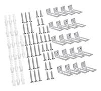 Whiteboard Wall Mounting Brackets Kit 20 Pack with Screws and Anchors for Secure White Board Installation Sturdy Metal Mounting Hardware for Home School Office Classroom