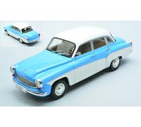 Wartburg 312 1965 Blu Chiaro Bianco Modellino Auto 1:24 Whitebox